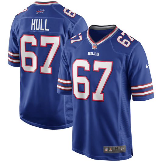 Men's Nike Kent Hull Royal Buffalo Bills Game Retired Player Jersey