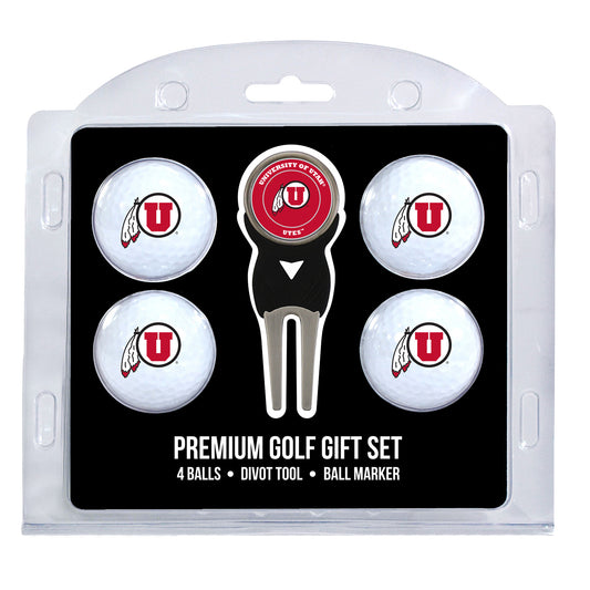 Utah Utes 4-Ball Gift Set