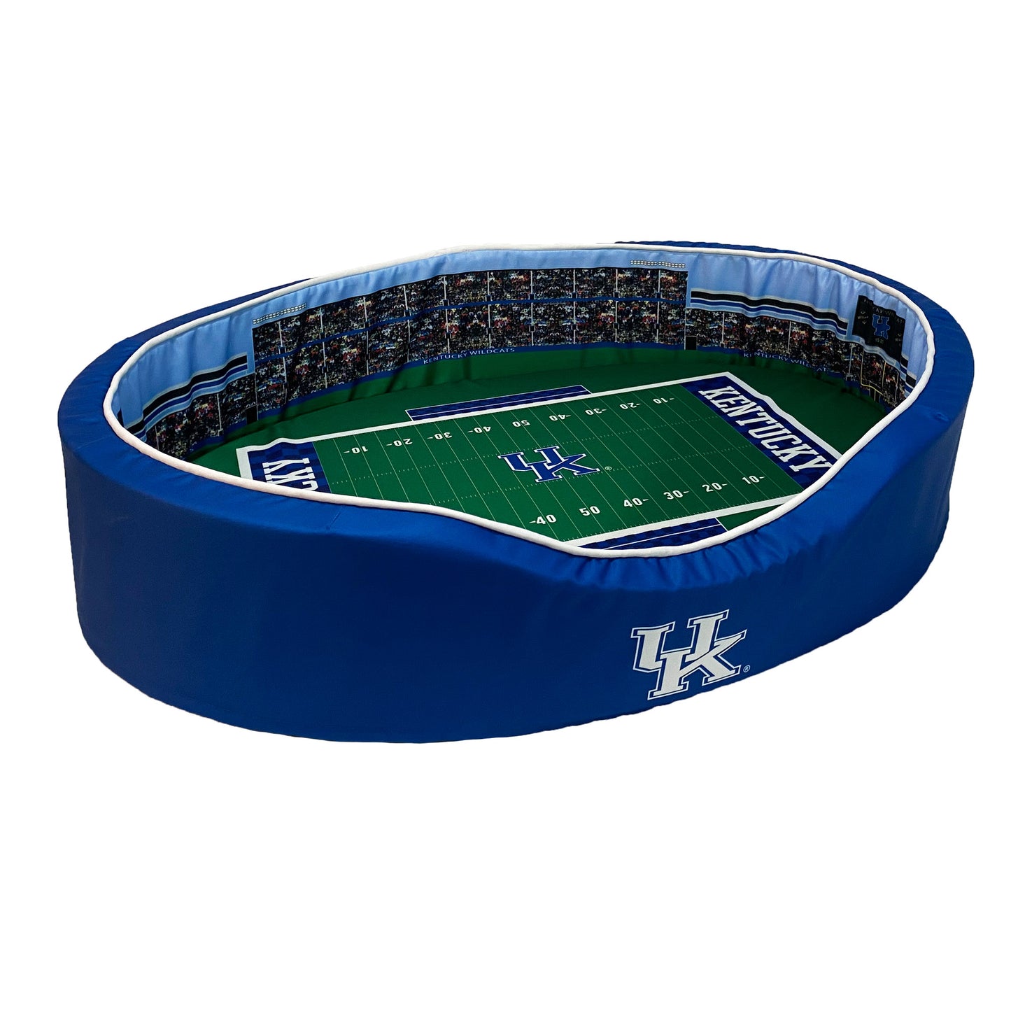 Royal/White Kentucky Wildcats 38'' x 25'' x 8'' Large Stadium Oval Dog Bed
