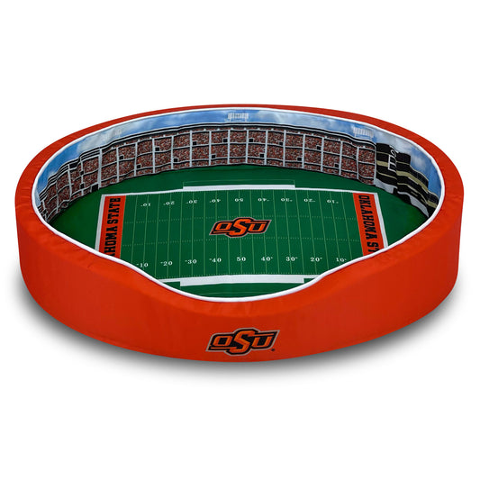 Orange/Black Oklahoma State Cowboys 8'' x 25'' x 38'' Large Stadium Oval Dog Bed
