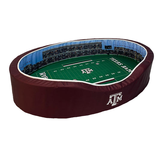 Maroon/White Texas A&M Aggies 38'' x 25'' x 8'' Large Stadium Oval Dog Bed