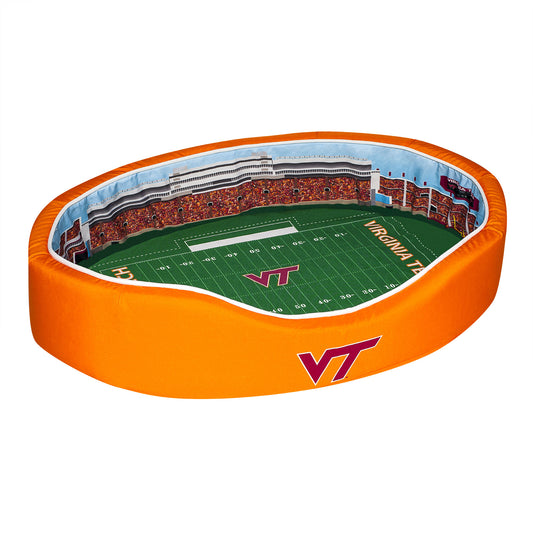 Maroon/Orange Virginia Tech Hokies 23'' x 19'' x 7'' Small Stadium Oval Dog Bed