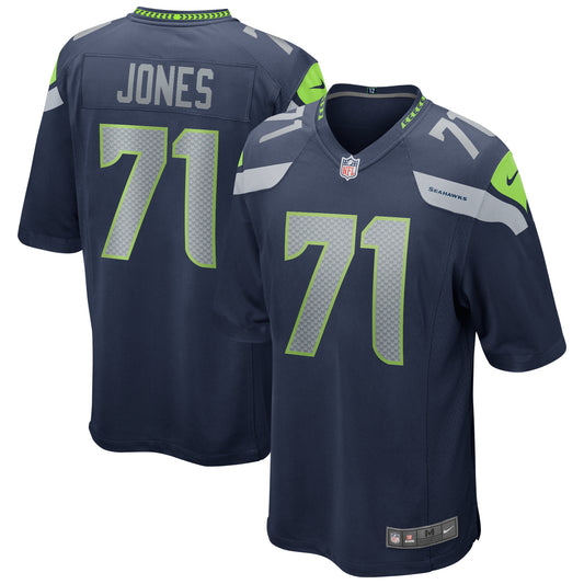 Men's Nike Walter Jones College Navy Seattle Seahawks Game Retired Player Jersey