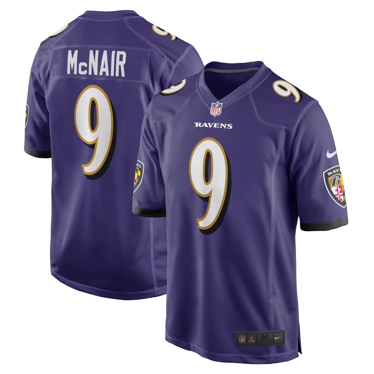 Men's Nike Steve McNair Purple Baltimore Ravens Game Retired Player Jersey