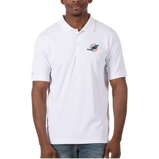 Men's Antigua White Miami Dolphins Legacy Pique Polo