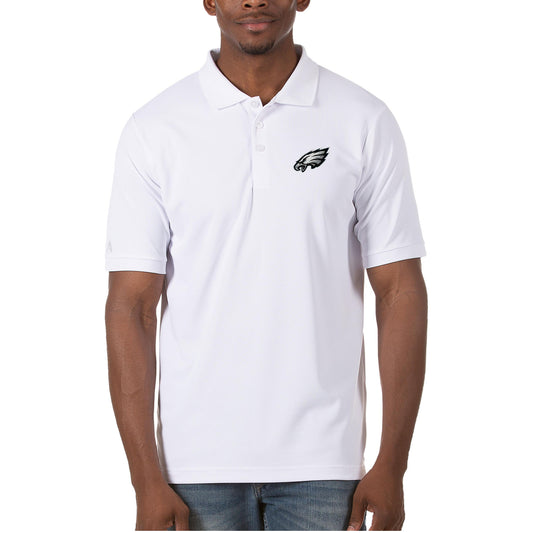 Men's Antigua White Philadelphia Eagles Legacy Pique Polo