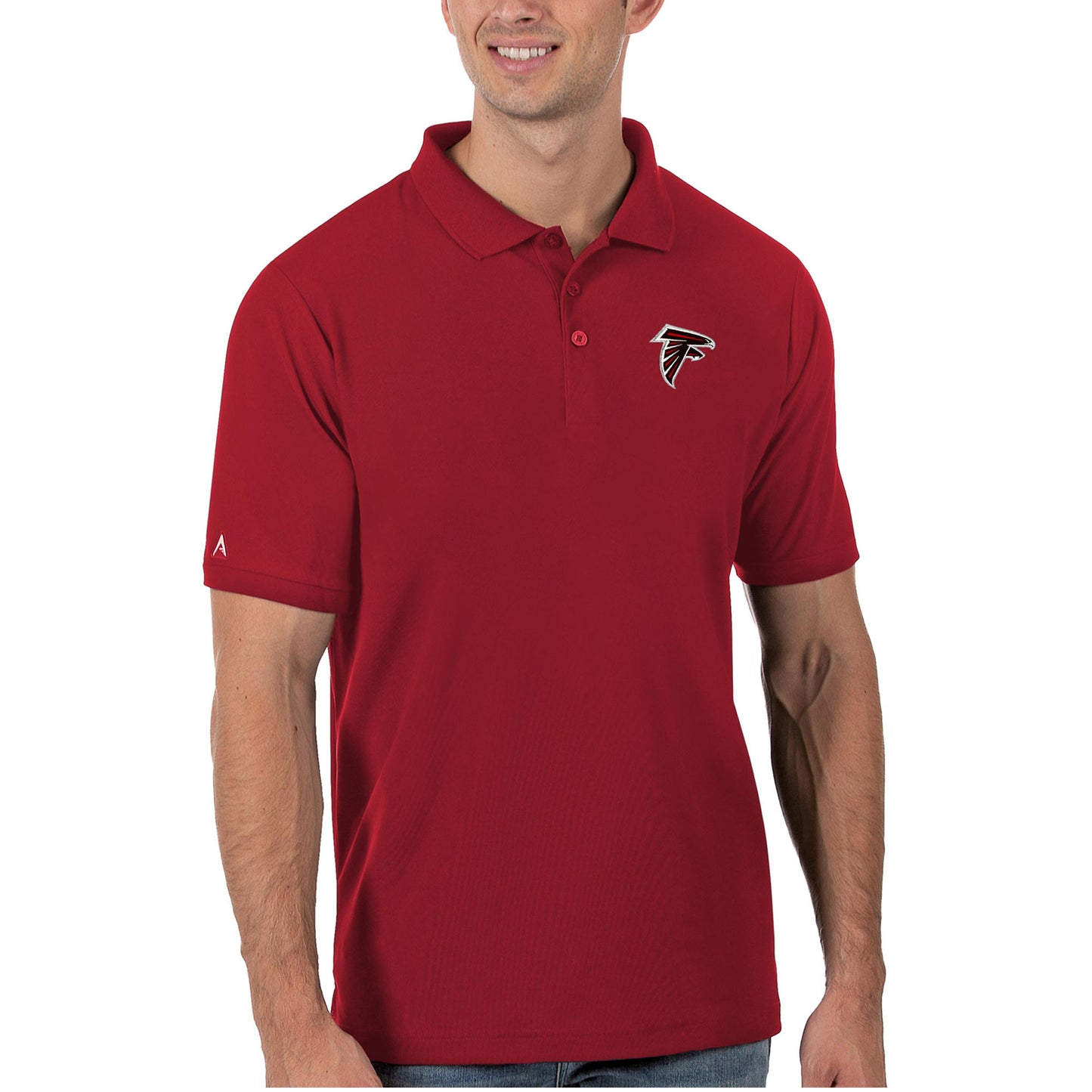 Men's Antigua Red Atlanta Falcons Legacy Pique Polo