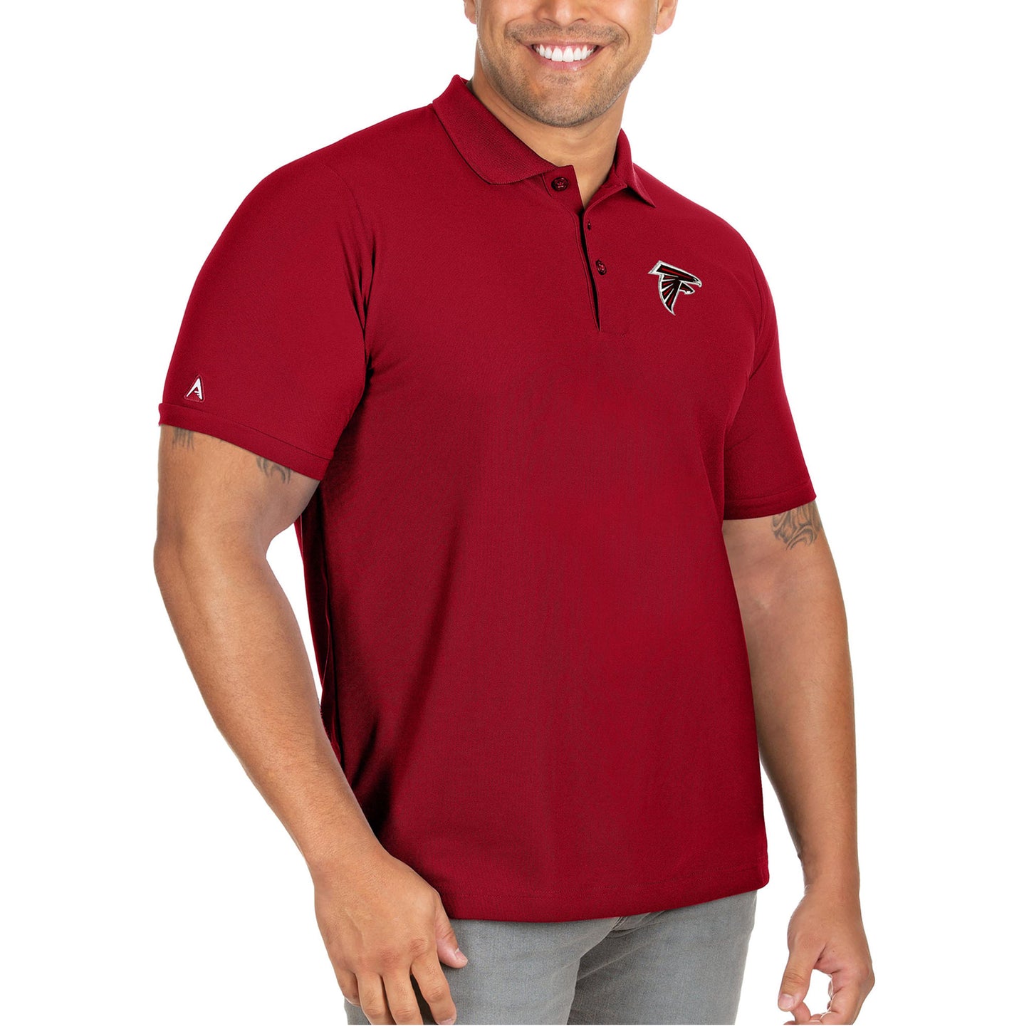 Men's Antigua Red Atlanta Falcons Big & Tall Legacy Pique Polo