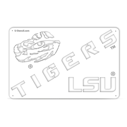 LSU Tigers Wordmark Tailgater Stencil