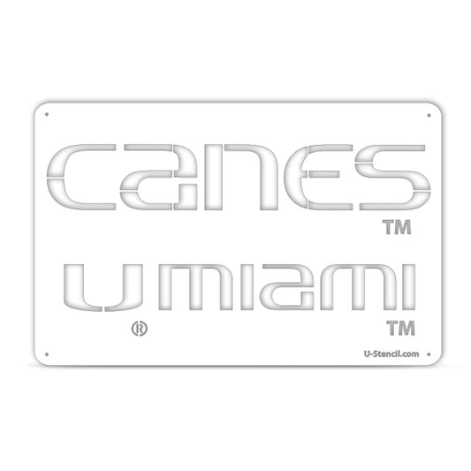 Miami Hurricanes Wordmark Tailgater Stencil