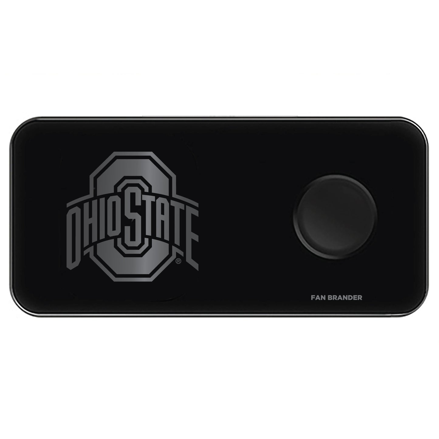 Black Ohio State Buckeyes 3-in-1 Glass Wireless Charge Pad