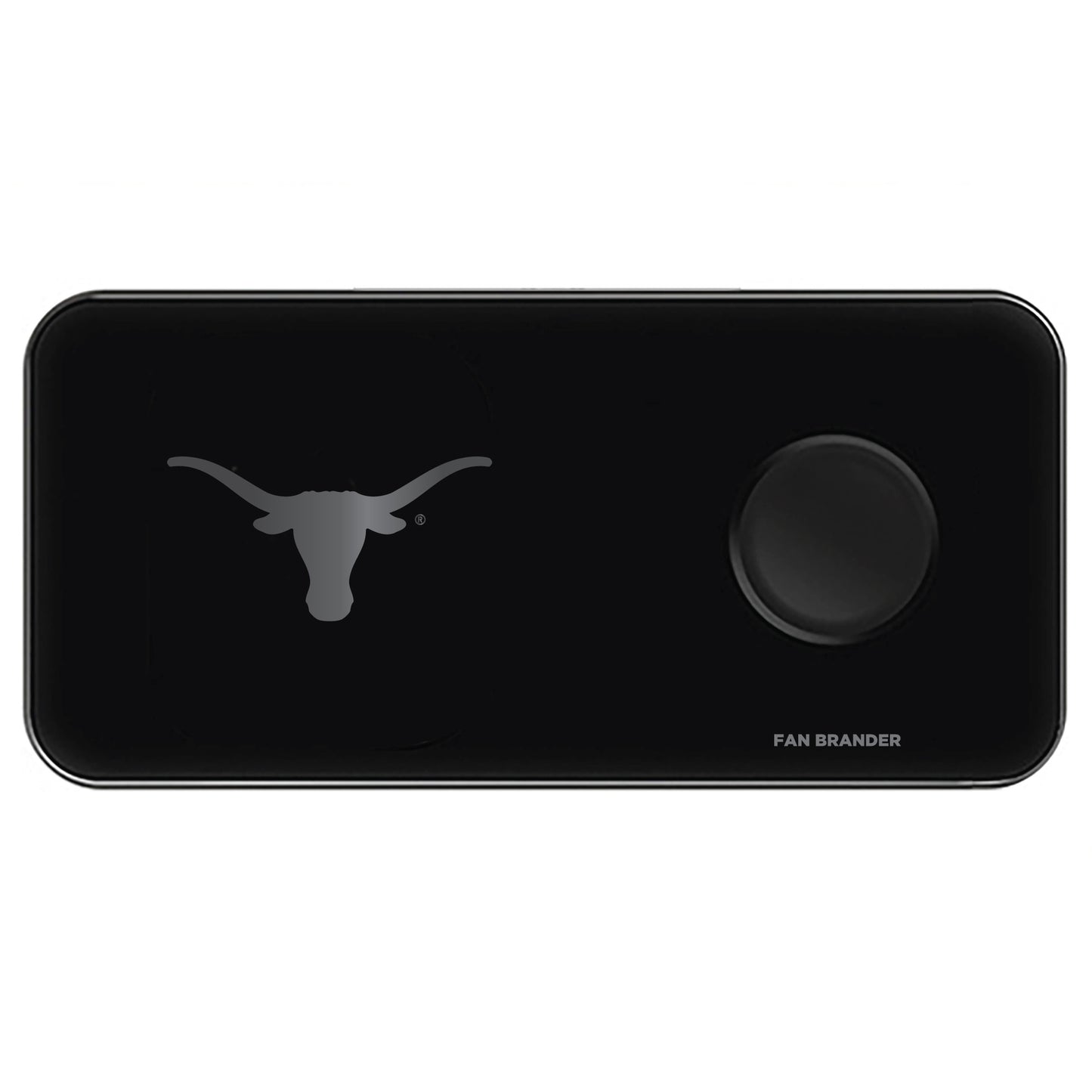 Black Texas Longhorns 3-in-1 Glass Wireless Charge Pad