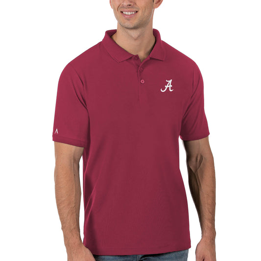 Men's Antigua Crimson Alabama Crimson Tide Legacy Pique Polo