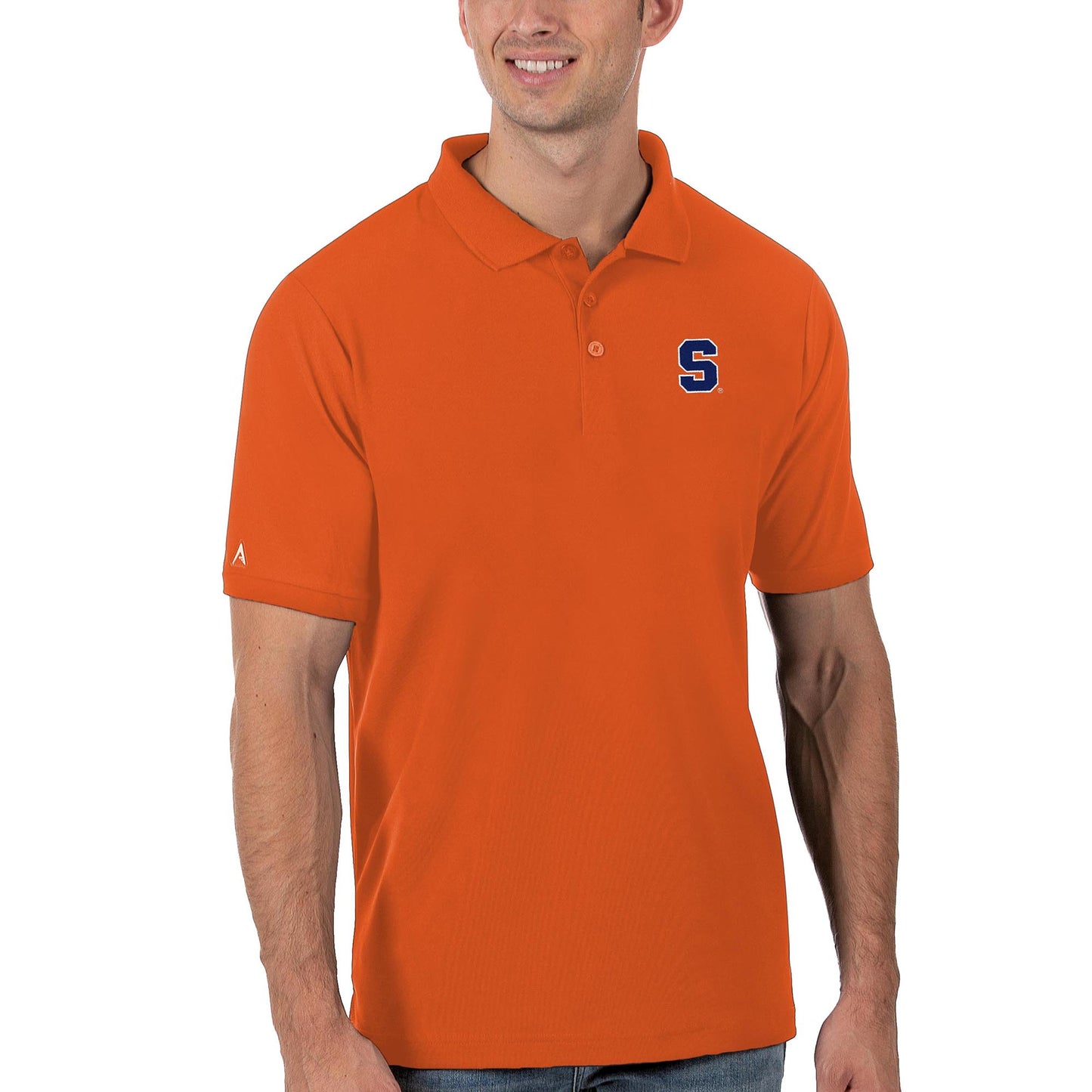 Men's Antigua Orange Syracuse Orange Legacy Pique Polo