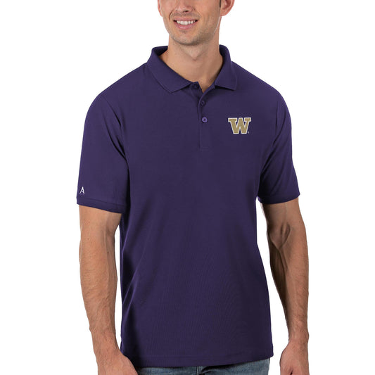 Men's Antigua Purple Washington Huskies Legacy Pique Polo