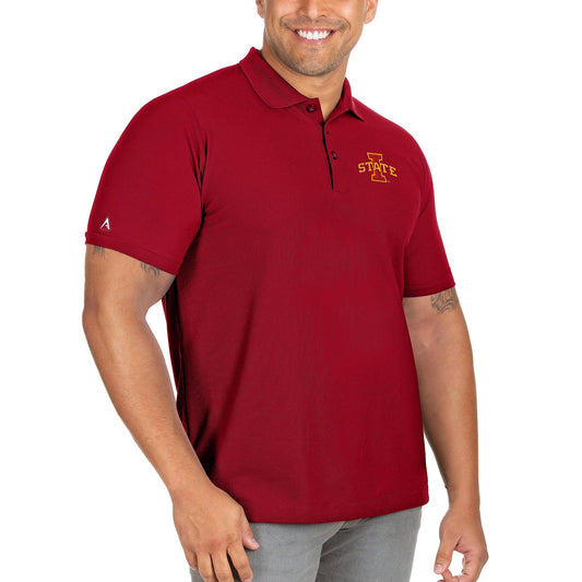 Men's Antigua Cardinal Iowa State Cyclones Big & Tall Legacy Pique Polo