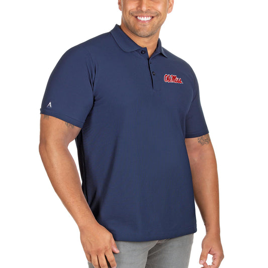 Men's Antigua Navy Ole Miss Rebels Big & Tall Legacy Pique Polo