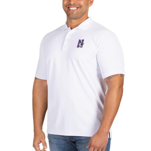 Men's Antigua White Northwestern Wildcats Big & Tall Legacy Pique Polo