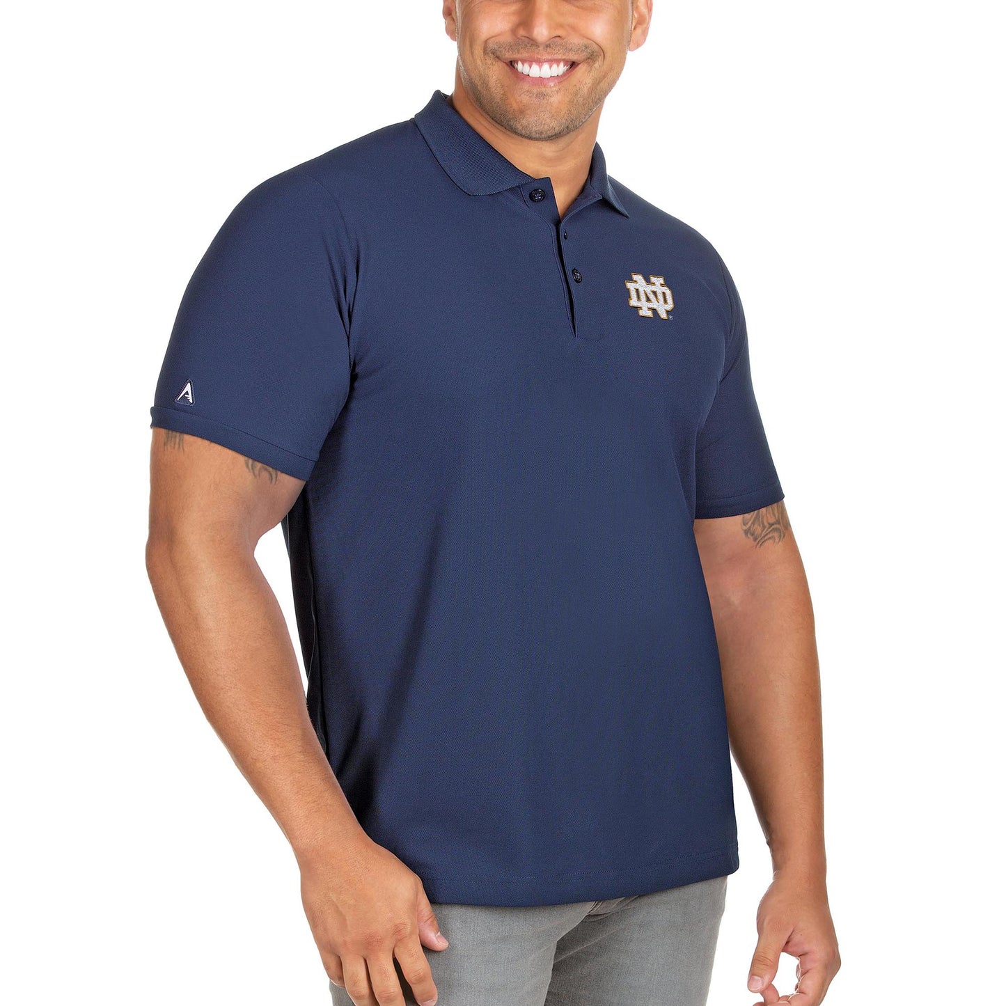 Men's Antigua Navy Notre Dame Fighting Irish Big & Tall Legacy Pique Polo