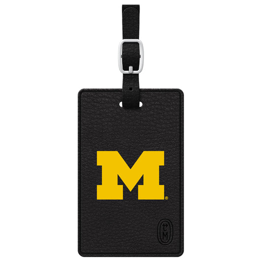 Black Michigan Wolverines V2 Black Bag Tag