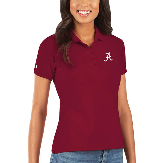 Women's Antigua Crimson Alabama Crimson Tide Legacy Pique Polo