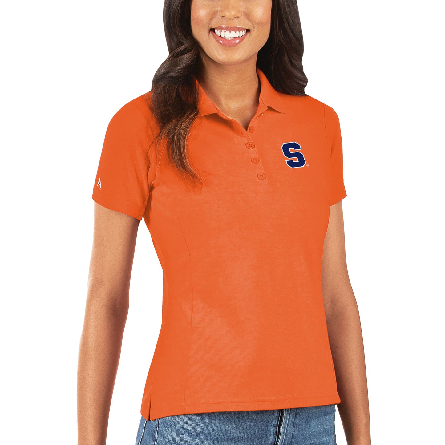 Women's Antigua Orange Syracuse Orange Legacy Pique Polo