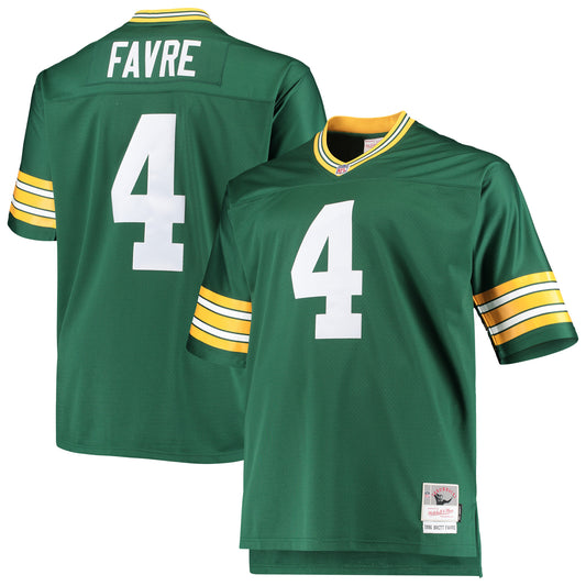 Men's Mitchell & Ness Brett Favre Green Green Bay Packers Big & Tall 1996 Retired Player Replica Jersey