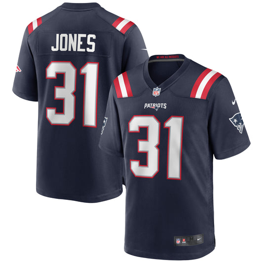 Men's Nike Jonathan Jones Navy New England Patriots Game Jersey