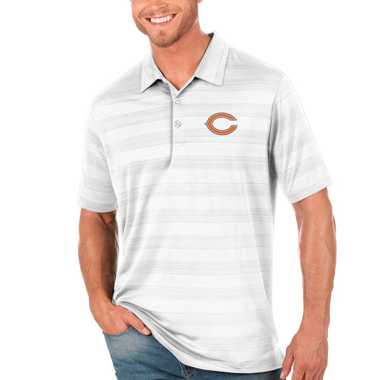 Men's Antigua White Chicago Bears Compass Polo