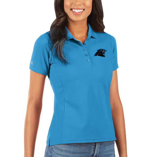 Women's Antigua Blue Carolina Panthers Legacy Pique Polo