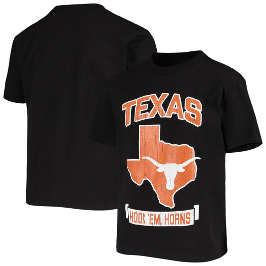 Youth Champion Black Texas Longhorns Strong Mascot T-Shirt