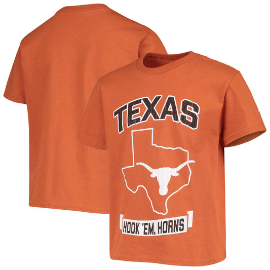 Youth Champion Texas Orange Texas Longhorns Strong Mascot T-Shirt