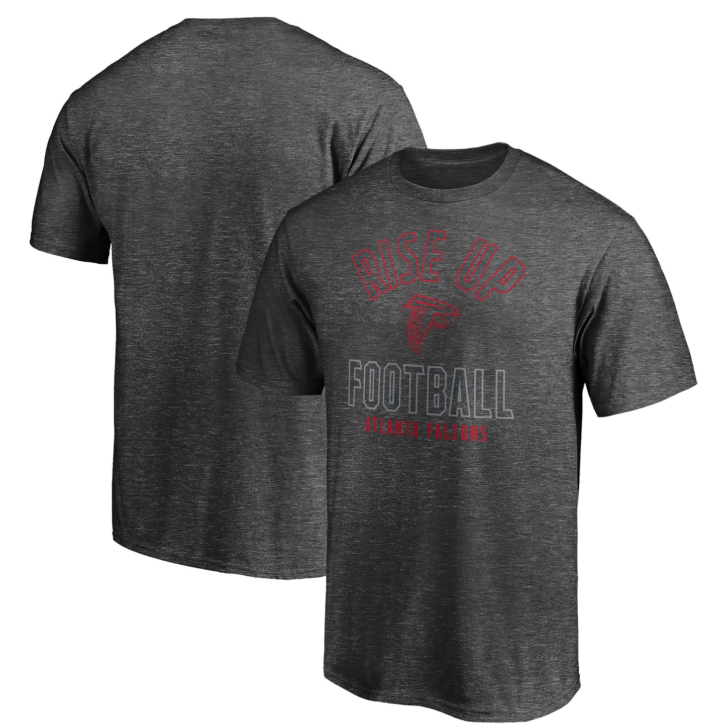 Men's Fanatics Heathered Charcoal Atlanta Falcons Hometown Rise Up T-Shirt