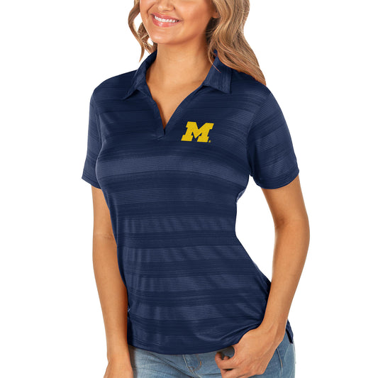 Women's Antigua Navy Michigan Wolverines Compass Polo