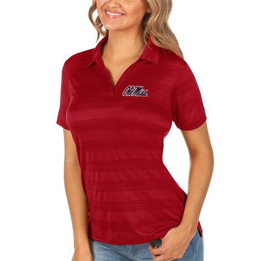 Women's Antigua Red Ole Miss Rebels Compass Polo