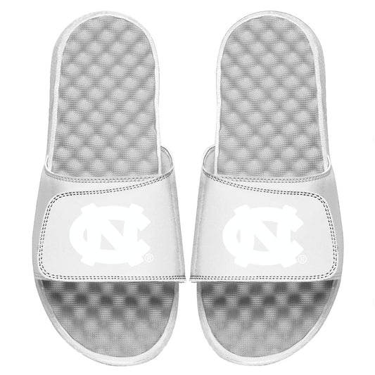 Men's ISlide White North Carolina Tar Heels Primary Tonal Logo Slide Sandals