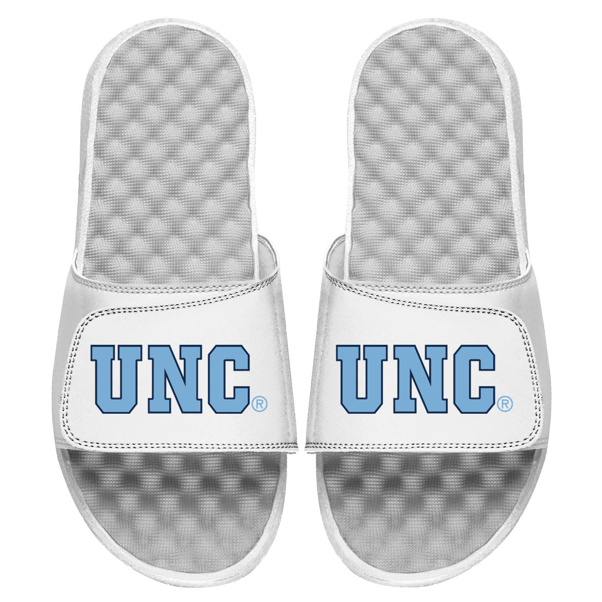 Men's ISlide White North Carolina Tar Heels Alternate Wordmark Slide Sandals