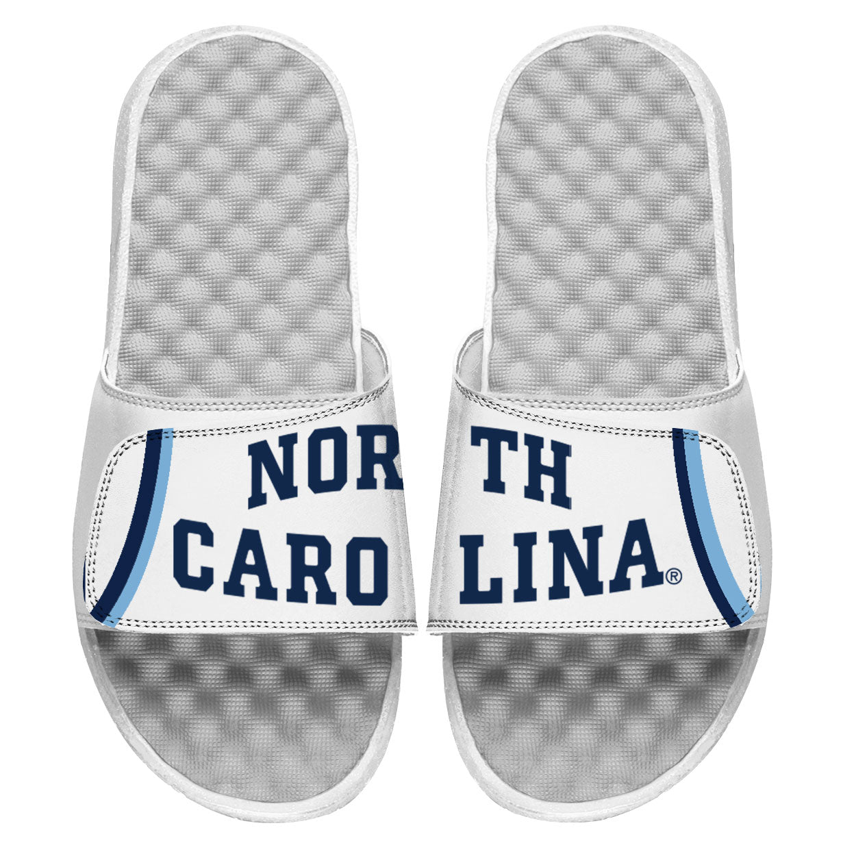 Youth ISlide White North Carolina Tar Heels Basketball Jersey Slide Sandals