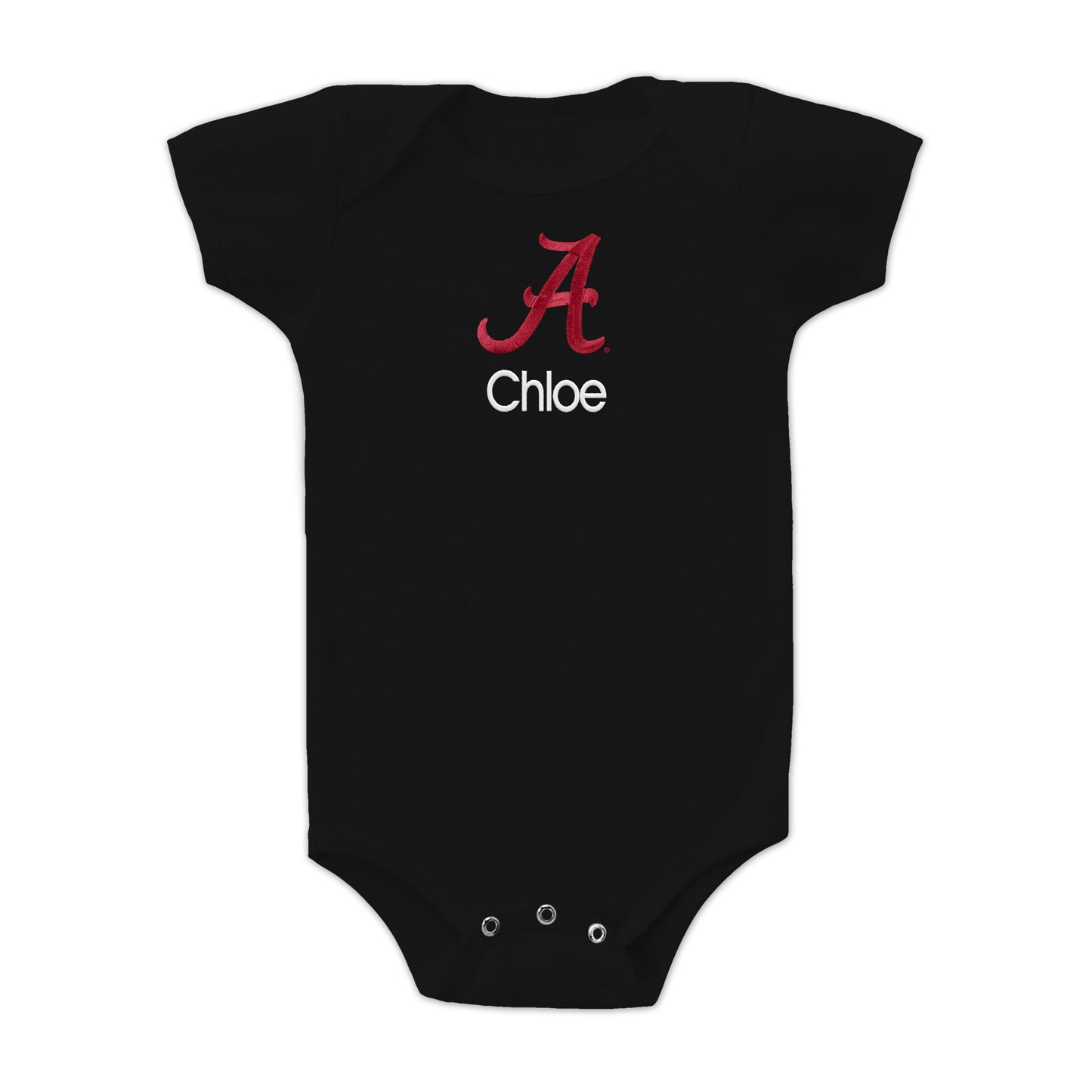 Infant Black Alabama Crimson Tide Personalized Bodysuit