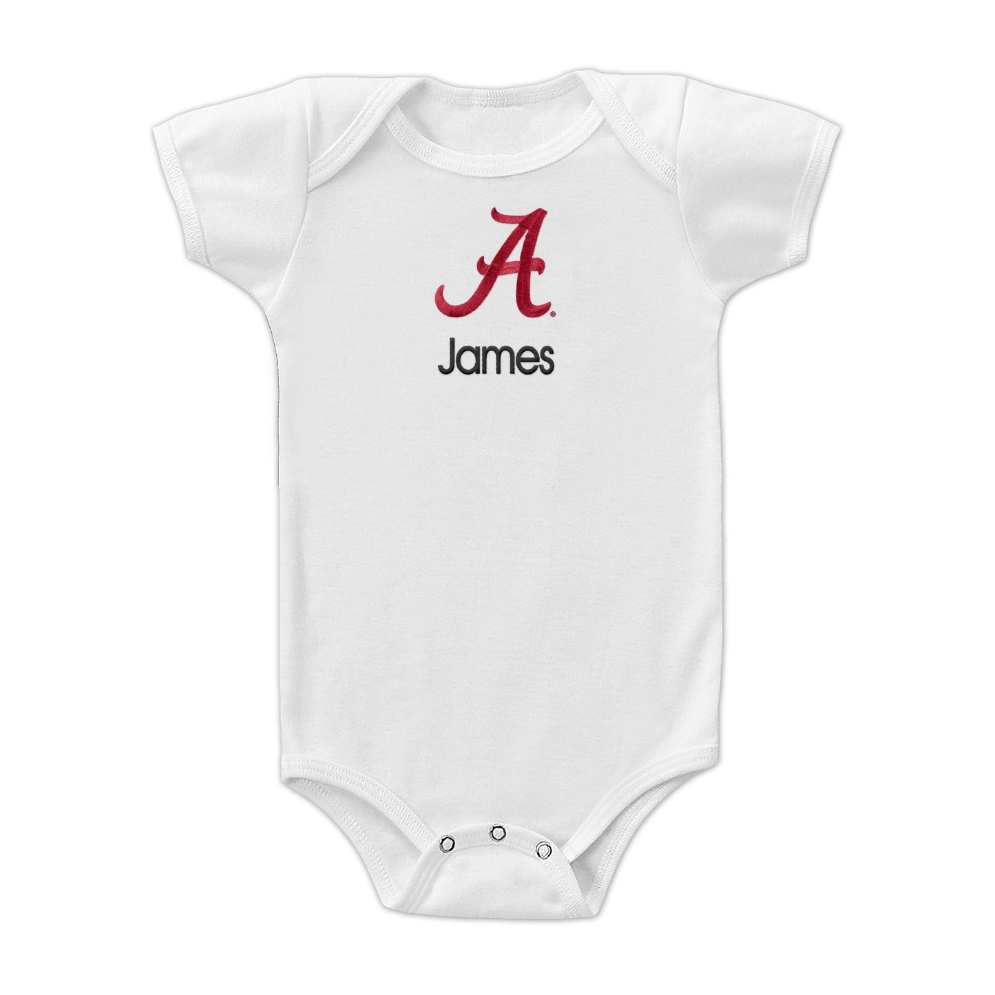 Infant White Alabama Crimson Tide Personalized Bodysuit