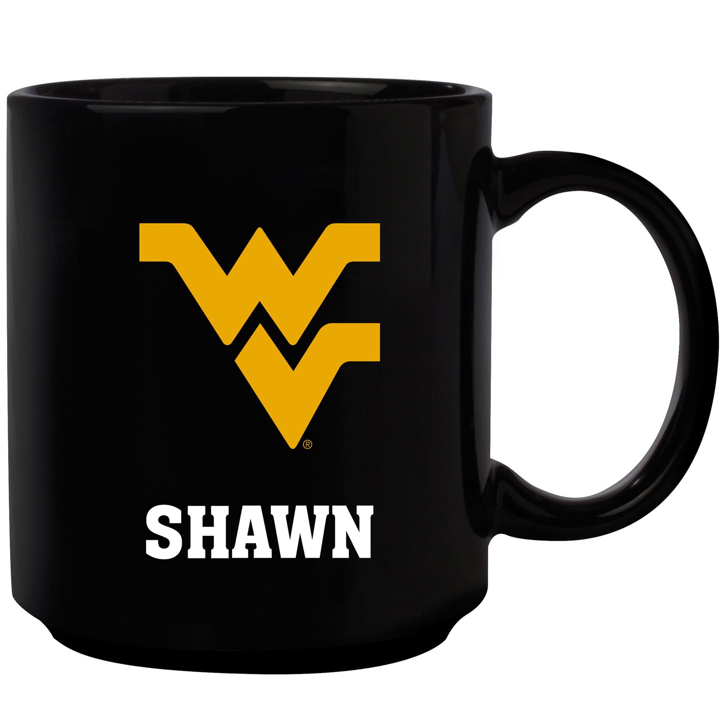 Black West Virginia Mountaineers 11oz. Personalized Mug