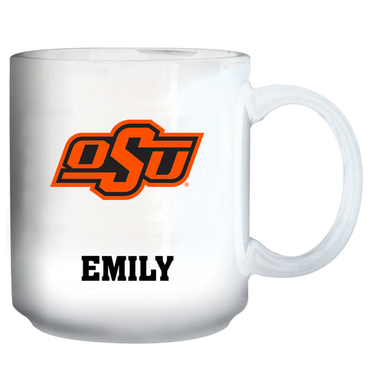 White Oklahoma State Cowboys 11oz. Personalized Mug