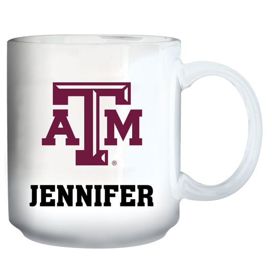 White Texas A&M Aggies 11oz. Personalized Mug