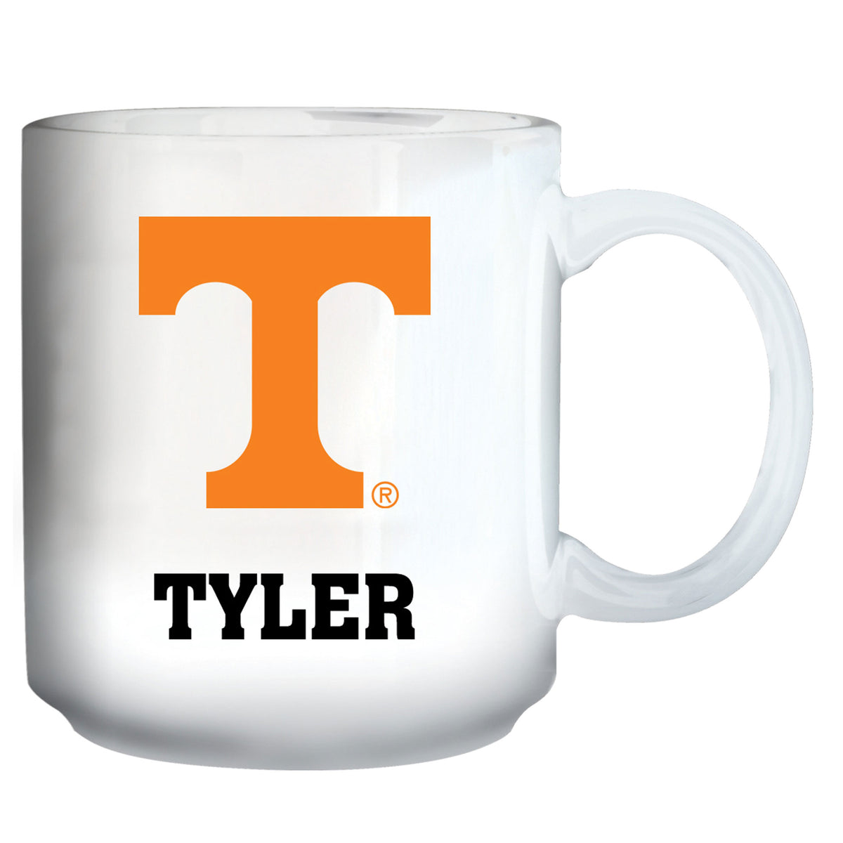 White Tennessee Volunteers 11oz. Personalized Mug