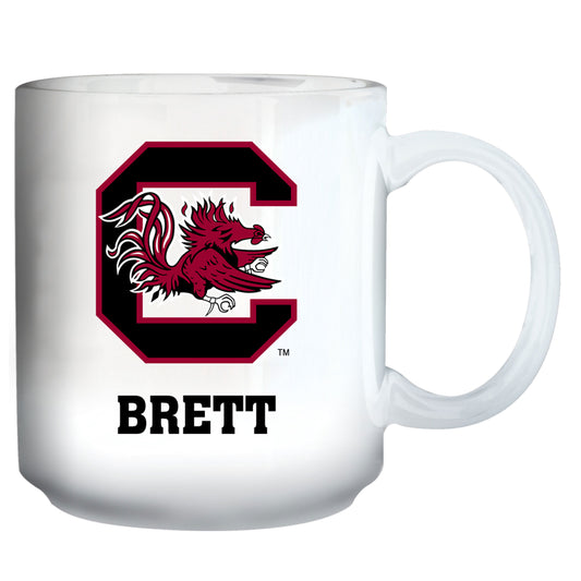 White South Carolina Gamecocks 11oz. Personalized Mug