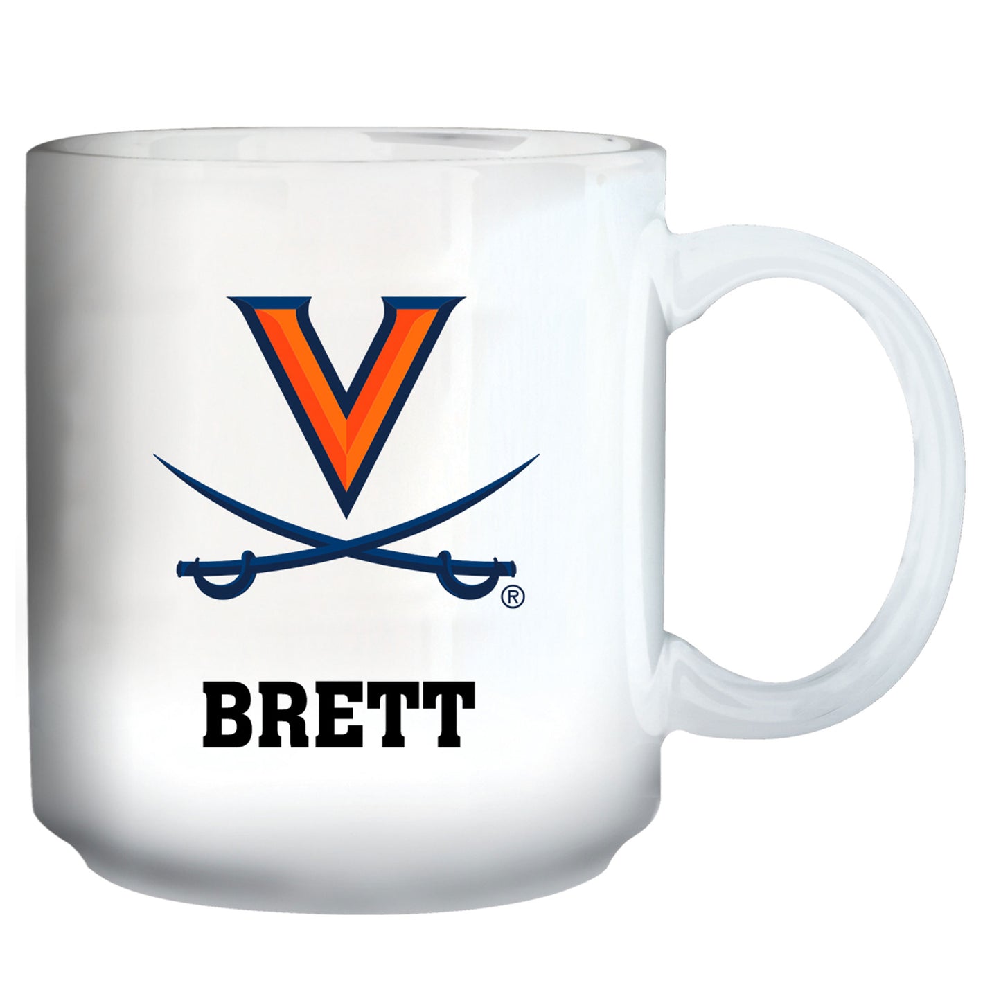 White Virginia Cavaliers 11oz. Personalized Mug