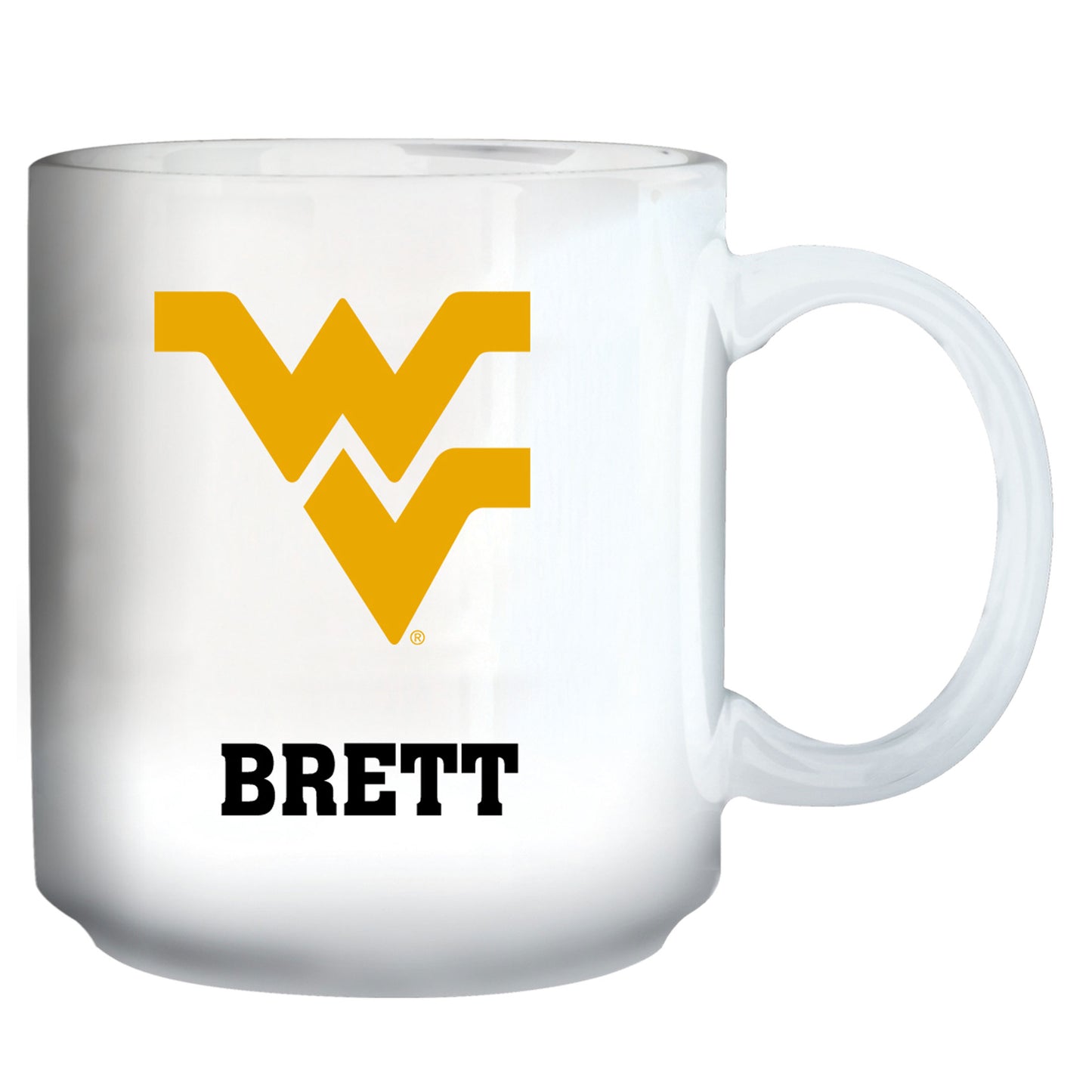 White West Virginia Mountaineers 11oz. Personalized Mug