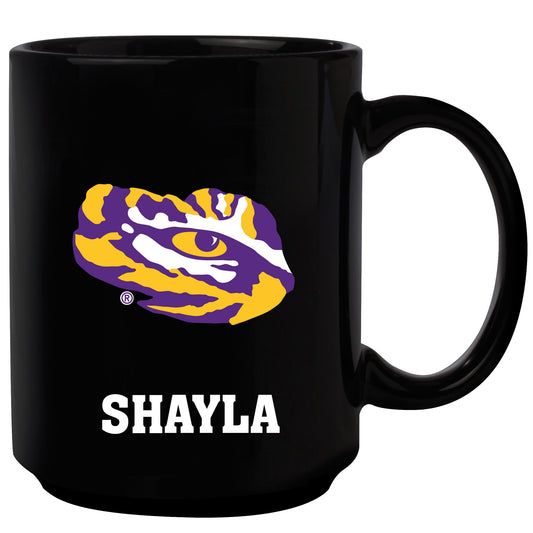 Black LSU Tigers 15oz. Personalized Mug