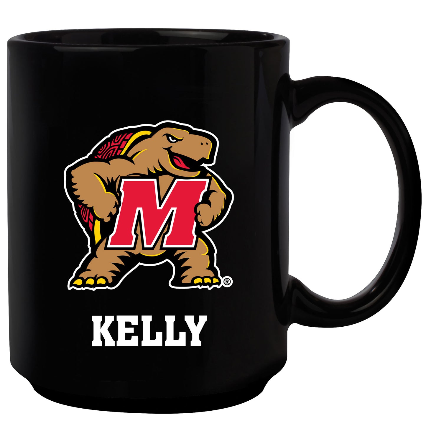 Black Maryland Terrapins 15oz. Personalized Mug