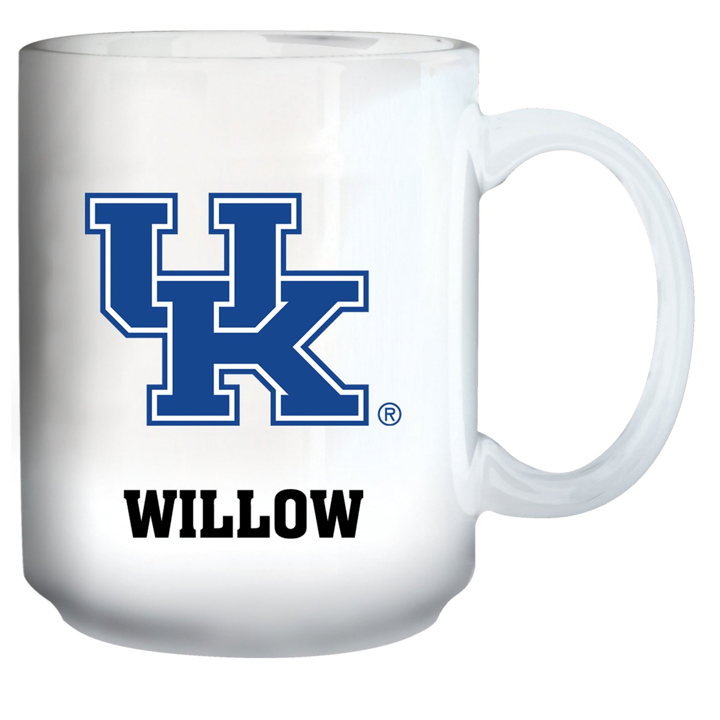 White Kentucky Wildcats 15oz. Personalized Mug